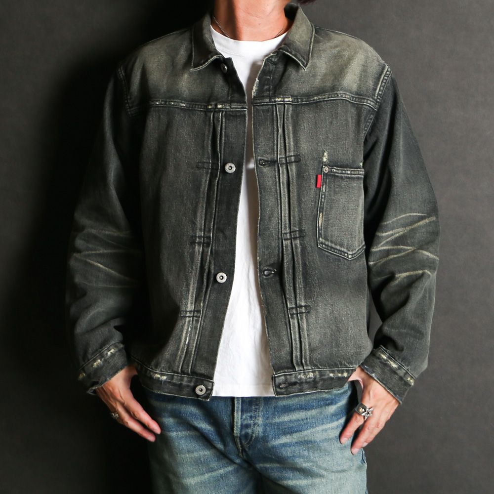 MVC type-I tracker jacket (used washed) - Black / デニムジャケット / MVC-JK04
