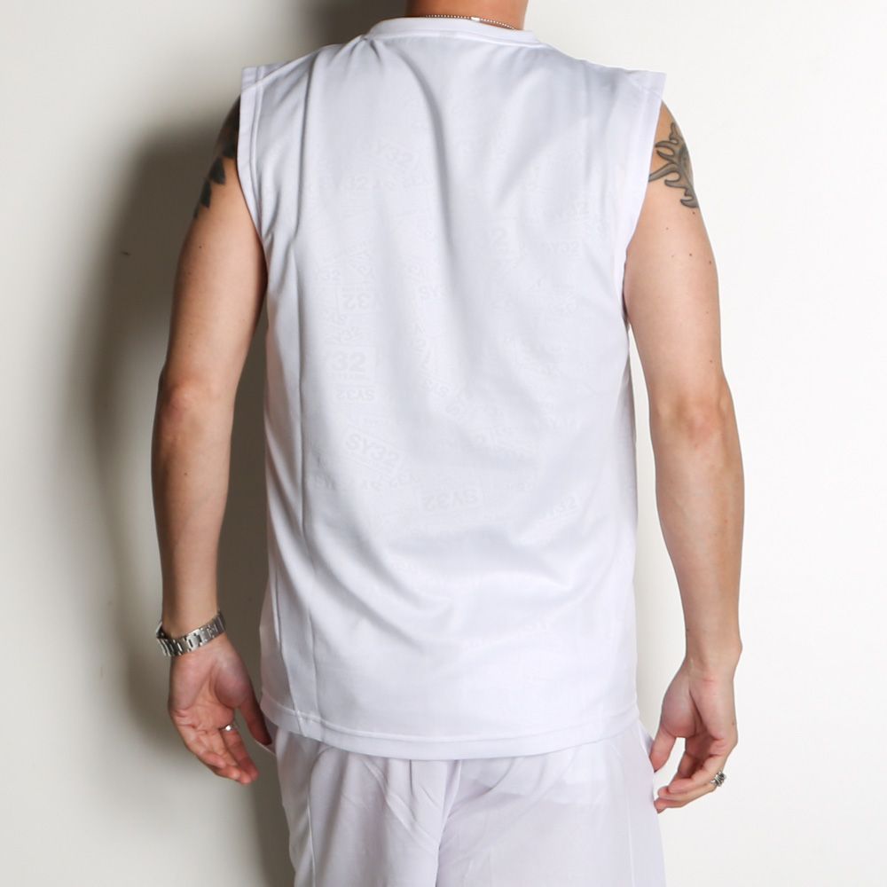 国内即発【SY32 by SWEETYEARS】EMBOSS LOGO NO SLEEVE TEE SY32 by SWEET YEARS - EMBOSS LOGO NO SLEEVE TEE
