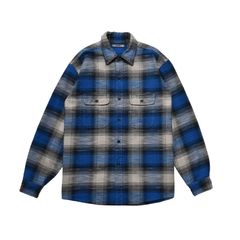 Heavy Cotton Flannel Ombre Work Shirt  - BPT / MDFBF09503