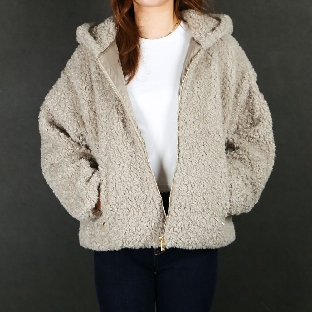 【レディース】 IPAMA イパマ - L.GRAY / ボア フードブルゾン (フリース) / LJXA0042033588