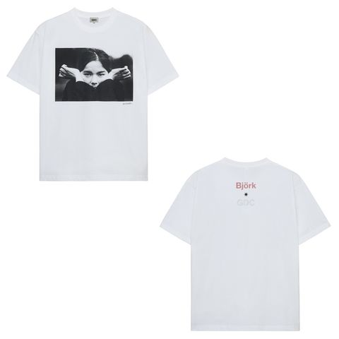 【Bjork by Kevin Cummins×GDC】 Monochrome Tee - WHITE / Tシャツ / GD0584