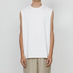 SLEEVELESS TEE - WHITE / 40/2 オーガニックコットンニット - スリーブレスTEE / M26A13CS03A