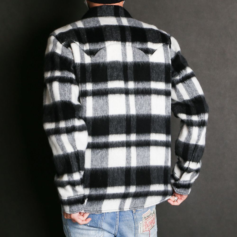 PLAID FUR WORK SHIRTS-TYPE JACKET / ブランケットチェック ワークシャツジャケット / TJK-F2016