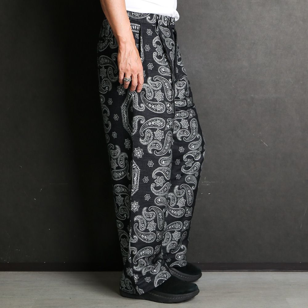 Wide utility trouser - Bandana jacquard / ワイドパンツ - バンダナ ジャガード / SN-537A