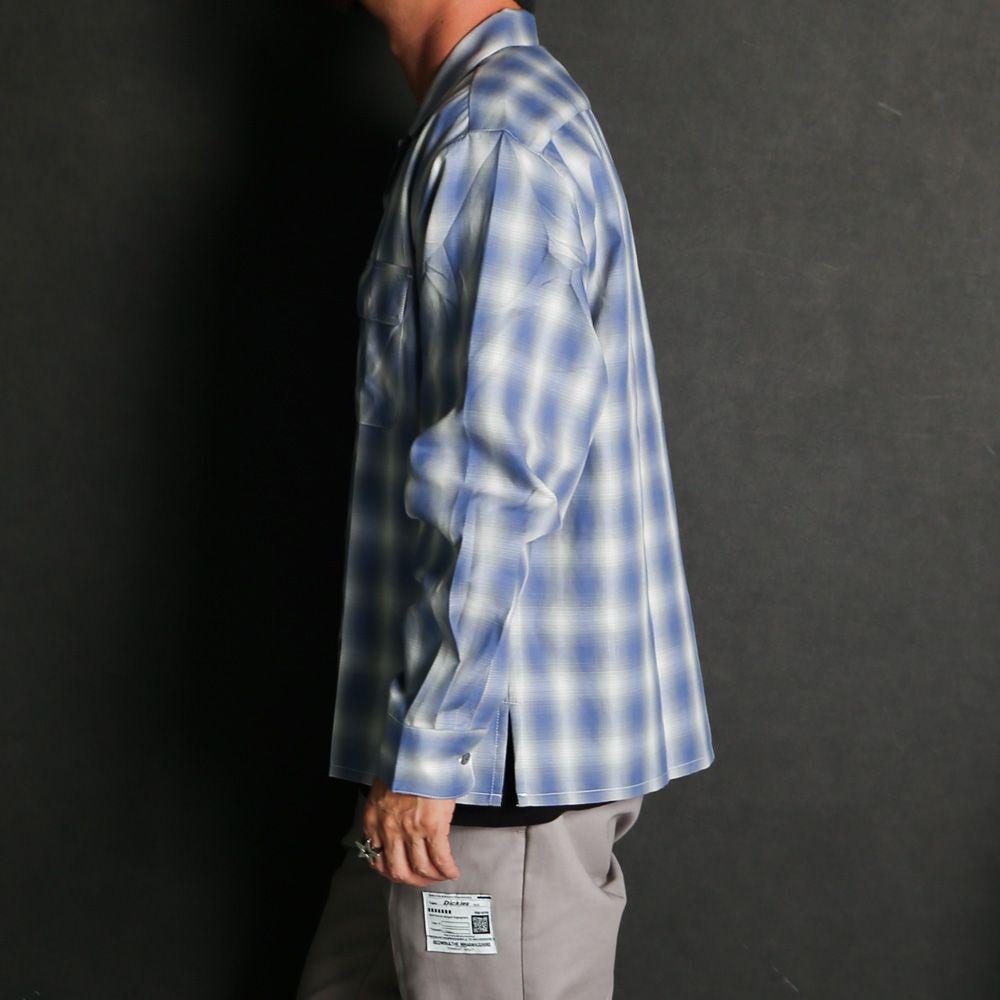 Ombre Check L/S Shirt (26aw) - Blue / オンブレチェックシャツ / HS-070326