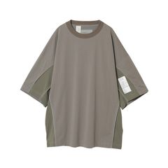 CREW NECK HALF SLEEVE T-SHIRT - BEIGE / 9241-CS53-033
