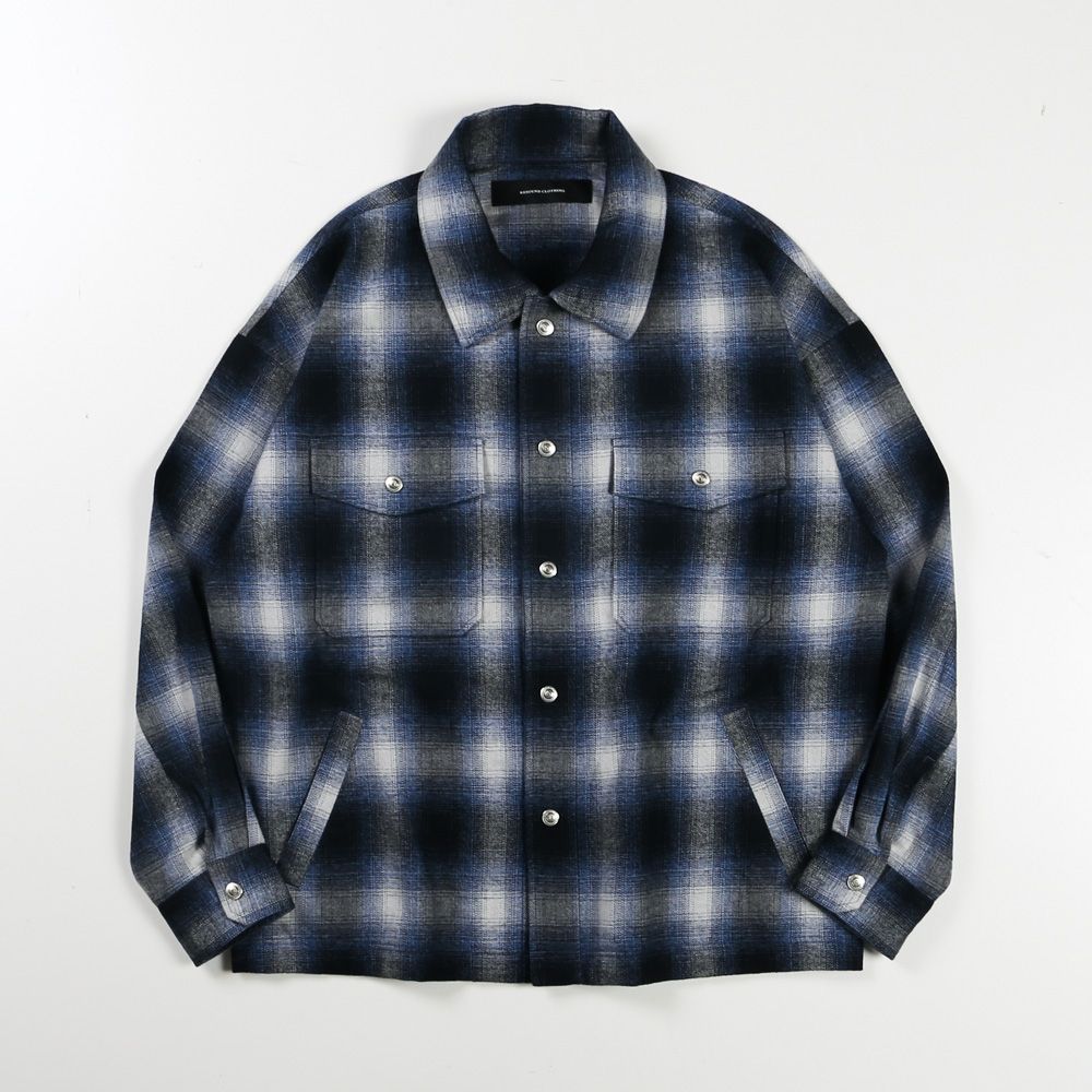 flannel check JK - BLUE / フランネルチェック CPOジャケット / RC38-JK-007