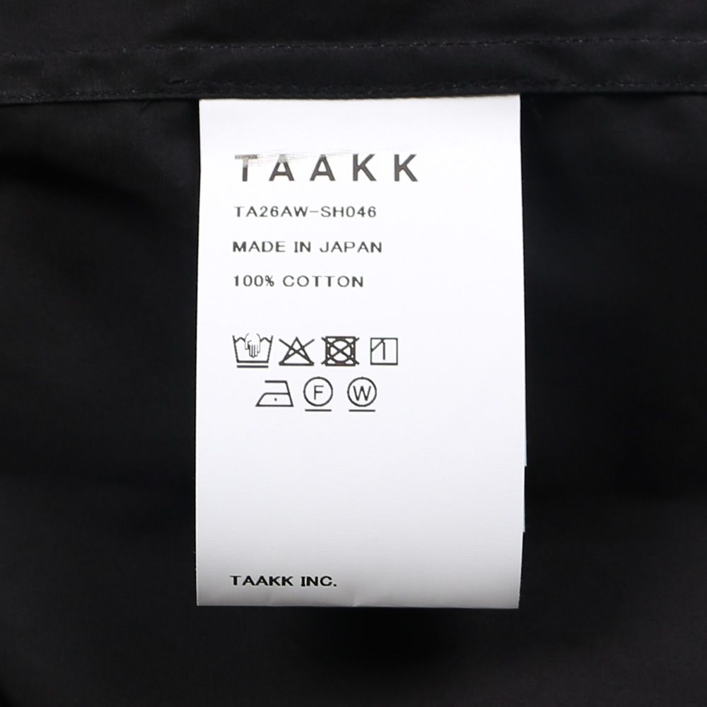 "Tape Embroidery" Embroidery Shirt - Black / レギュラーカラーシャツ / TA26AW-SH046