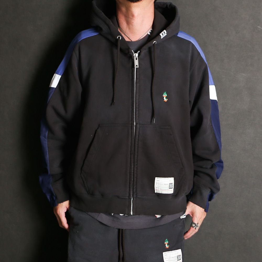 Track Jacket Combined Parka - BLACK / トラックジャケット コンバインド パーカー / A16PK571