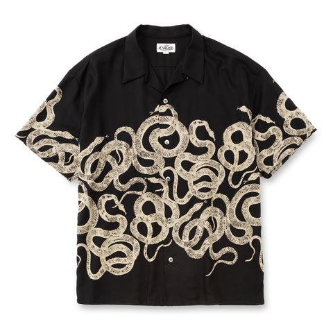 SNAKE PATTERN PANEL S/S SH / スネークパターン オープンカラーシャツ / CL-26SS004ULT