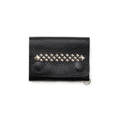 STUDS LEATHER FLAP HALF WALLET / スタッズ フラップハーフウォレット / CL-25AW008LE