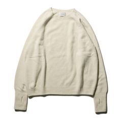 Seamless knit sweater - Wool & cashmere & silk / シームレス クルーネックセーター - ウール & カシミヤ & シルク / SN-592E