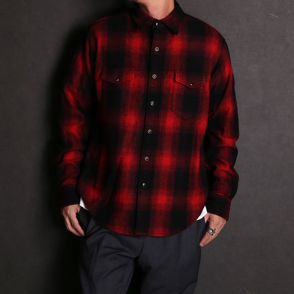 MINEDENIM - Ombre Check Flannel RF Western SH / 2310-5001