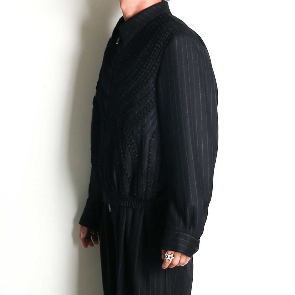"Jomon Relief" Zip-Up Blouson - Black / ジップアップブルゾン / TA26AW-BL049