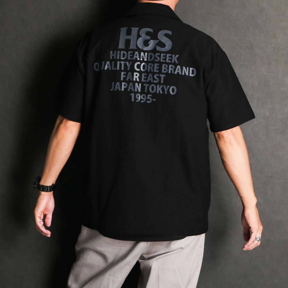 H&S×Chrome 8℃- S/S Shirt (26aw) - BLK / 半袖シャツ / HS-070126