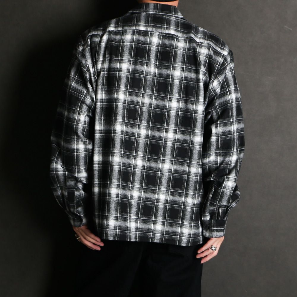 Ombre Check L/S Shirt (26ss) - BLK / オンブレチェックシャツ / HS-020526