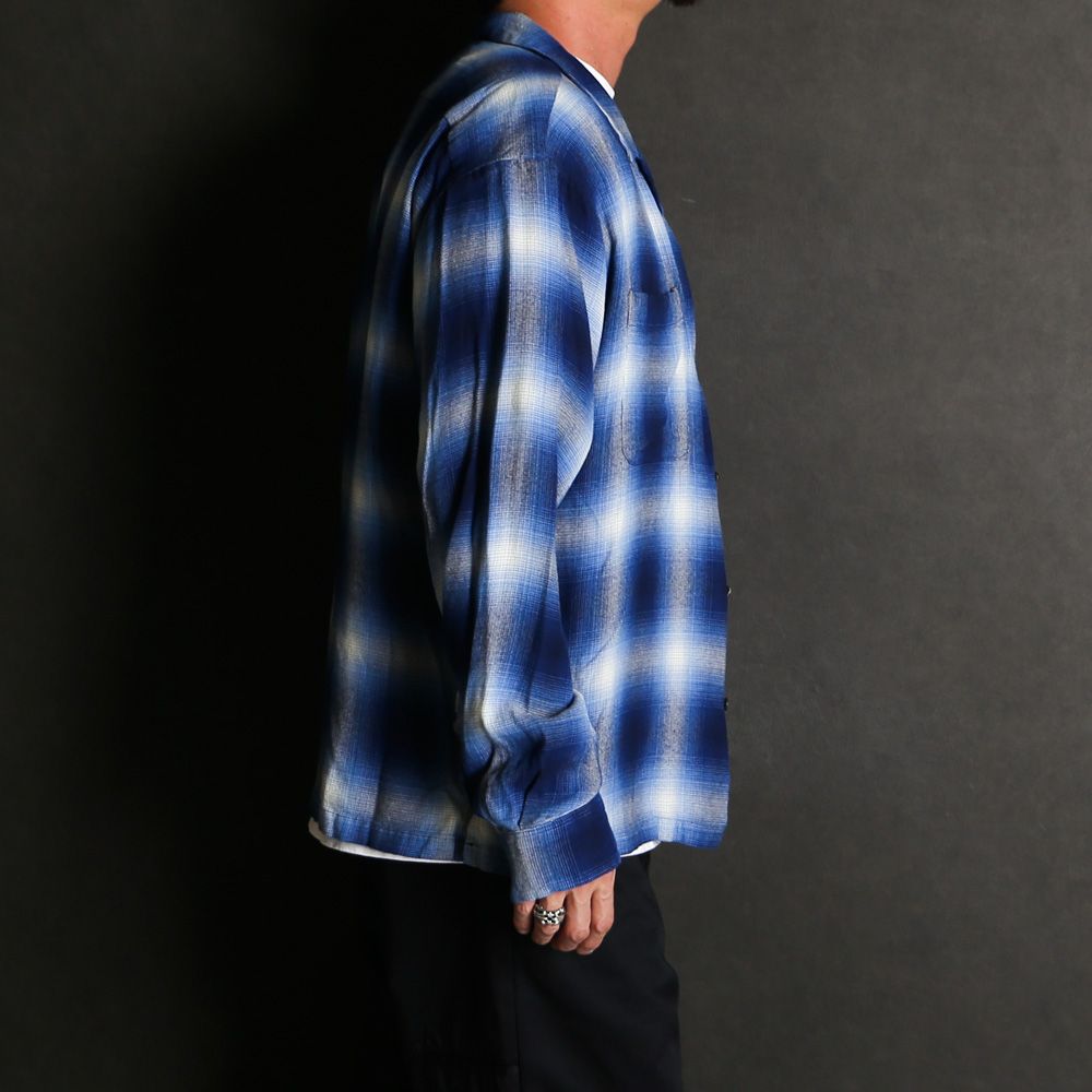 R.Flannel Ombre Open Collar SH - BPT / 2604-5002