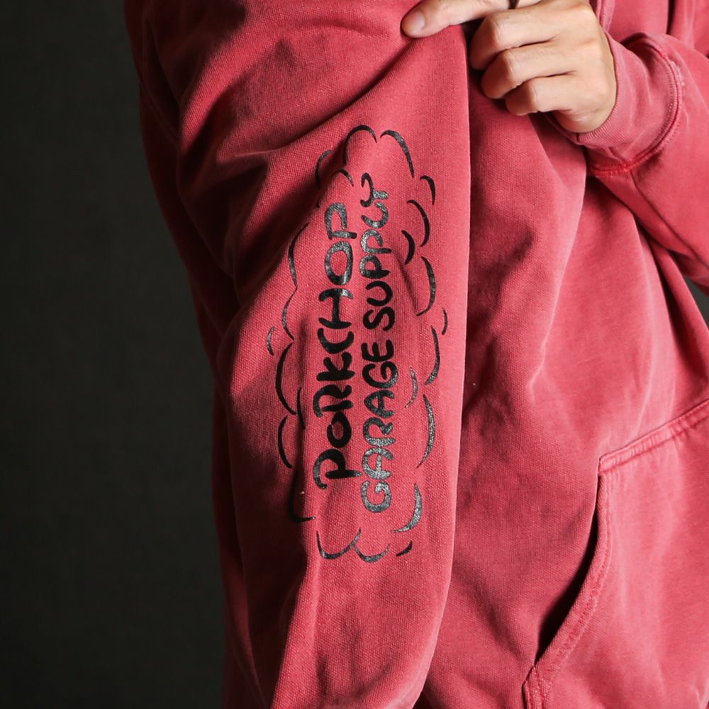 RUNNING LOGO HOODIE - CRIMSON RED / プルオーバーパーカー