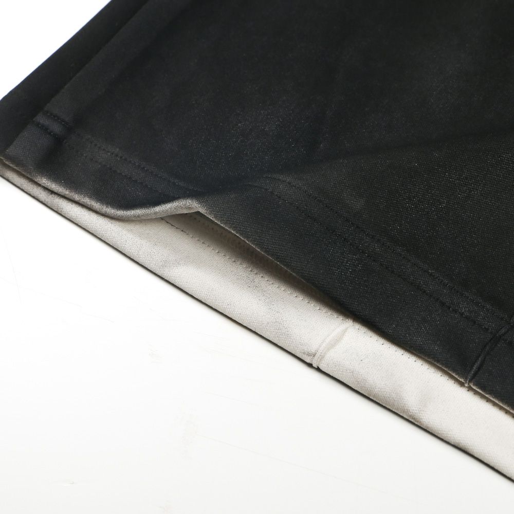 "Leather Coating Jersey" Short Track Pants - Black / レザーコーティングジャージ ショートトラックパンツ / TA26SS-PT090