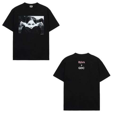 【Bjork by Kevin Cummins×GDC】 Monochrome Tee - BLACK / Tシャツ / GD0584