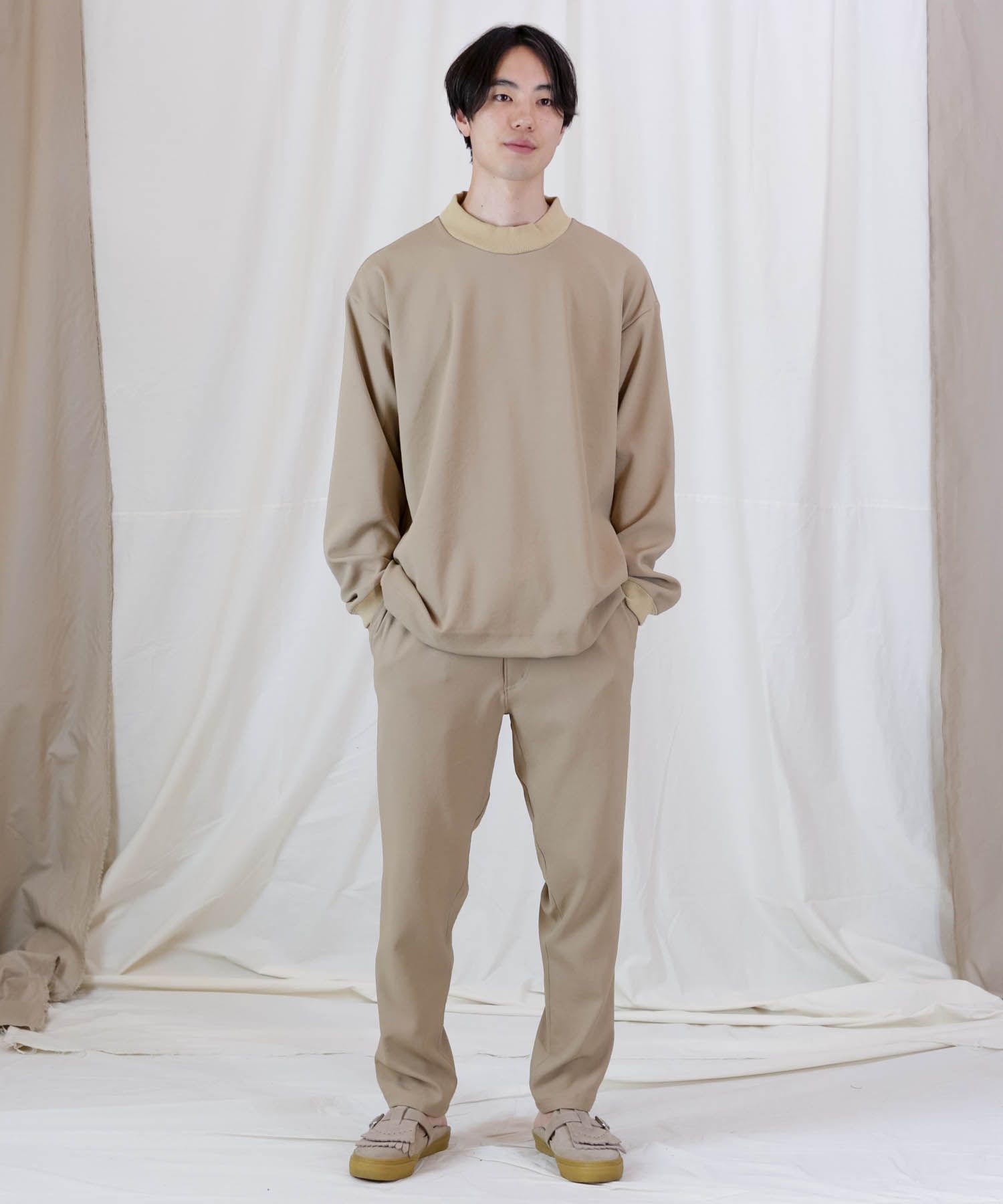 FULLDULL MOCK NECK L/S T / モックネック プルオーバーシャツ / 379111