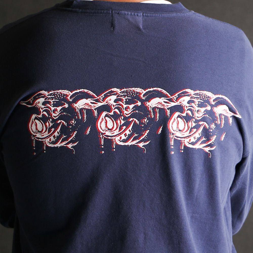 SCUM PORK L/S TEE - NAVY / ロングスリーブTシャツ