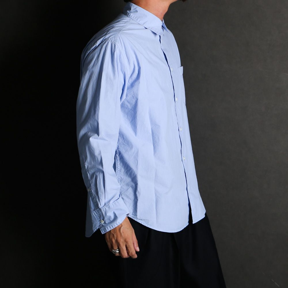 REGULAR COLLAR SHIRT - SAXE / オーガニックコットンシルク120/2タイプライター - レギュラーカラーシャツ / M25C13SH01C