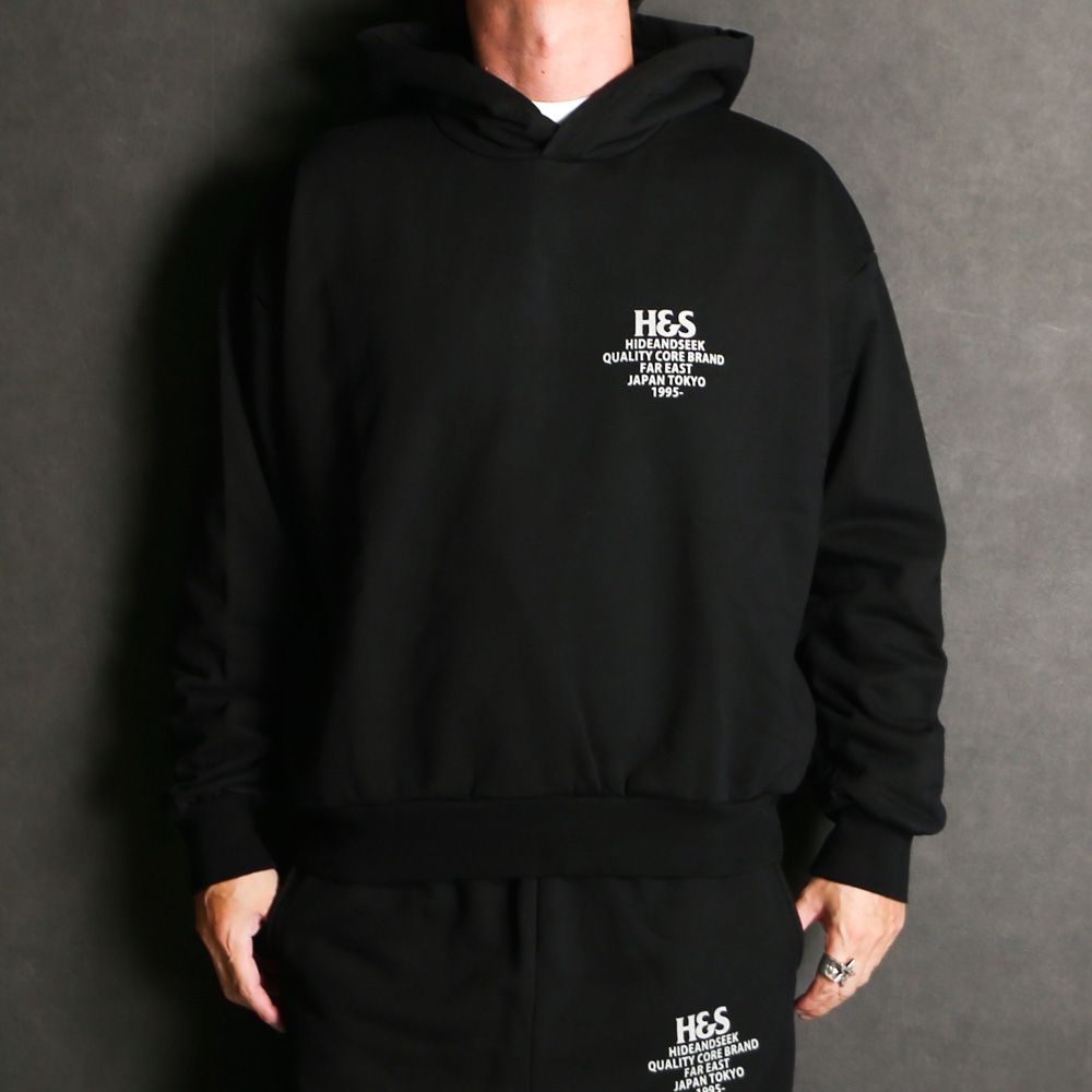 H&S Hooded Sweat Shirt (25aw) - BLK / プルオーバーパーカー / HC-100625
