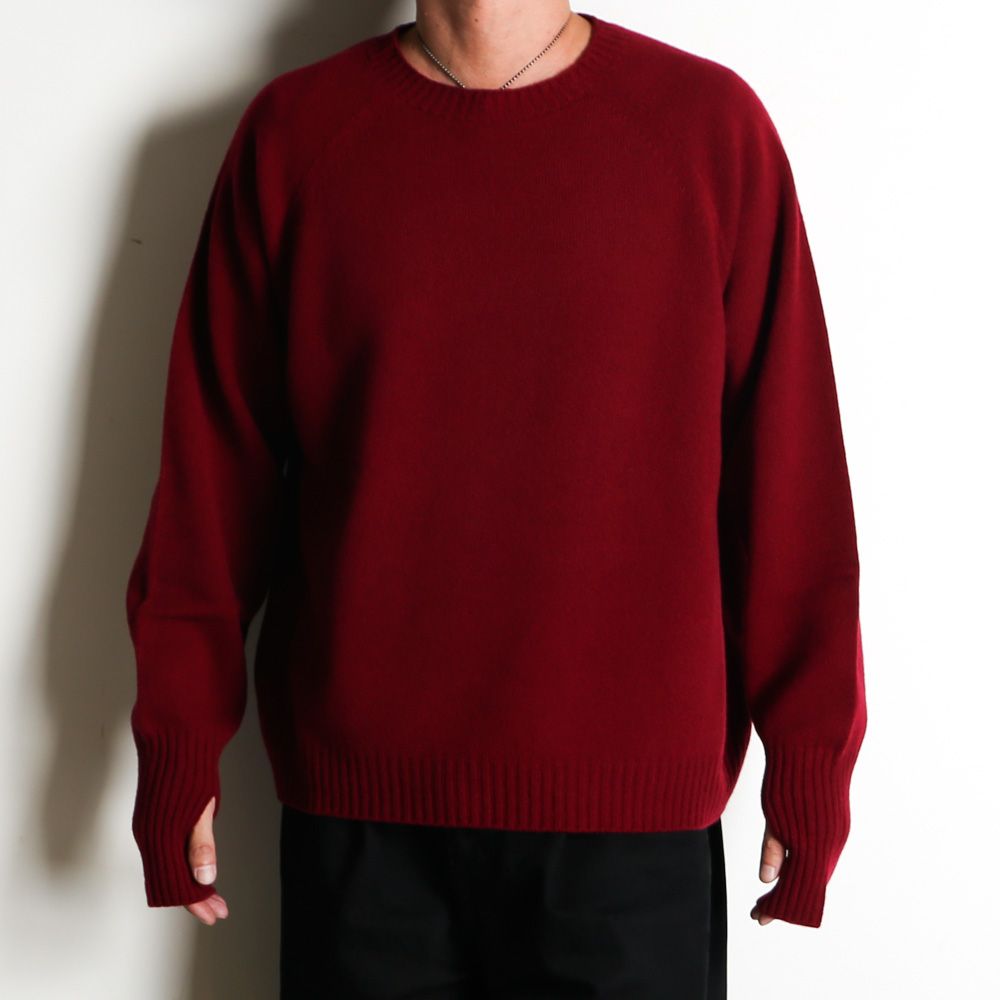 Seamless knit sweater - Wool & cashmere & silk / シームレス クルーネックセーター - ウール & カシミヤ & シルク / SN-592B