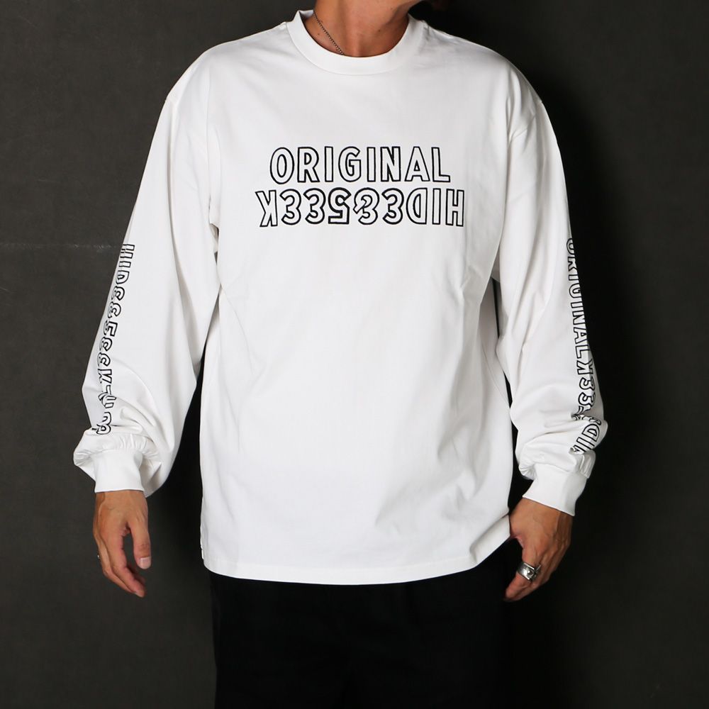 " HIDEANDSEEK × Toru Nishiura " / Original L/S Tee - WHT / Tシャツ / H30th-091526