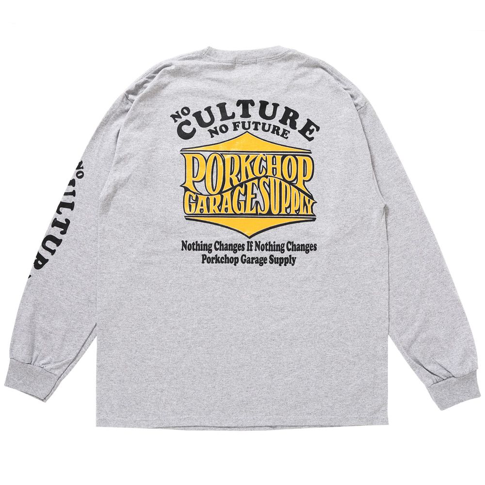 WAVE LOGO L/S TEE - GRAY / ロングスリーブTシャツ