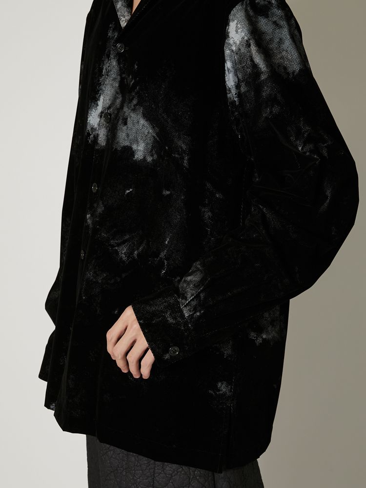 "FLOCKY + PIGMENT PRINT" SHIRTS / ミリタリーシャツ / TA23AW-SH027