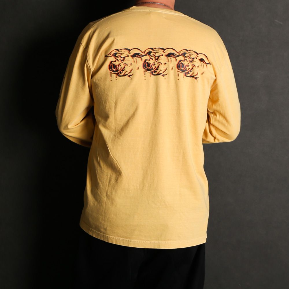 SCUM PORK L/S TEE - MUSTARD / ロングスリーブTシャツ
