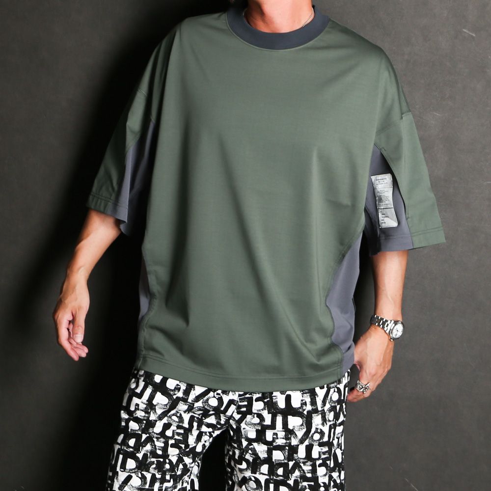 N.HOOLYWOOD - CREW NECK HALF SLEEVE T-SHIRT - GREEN / 9241