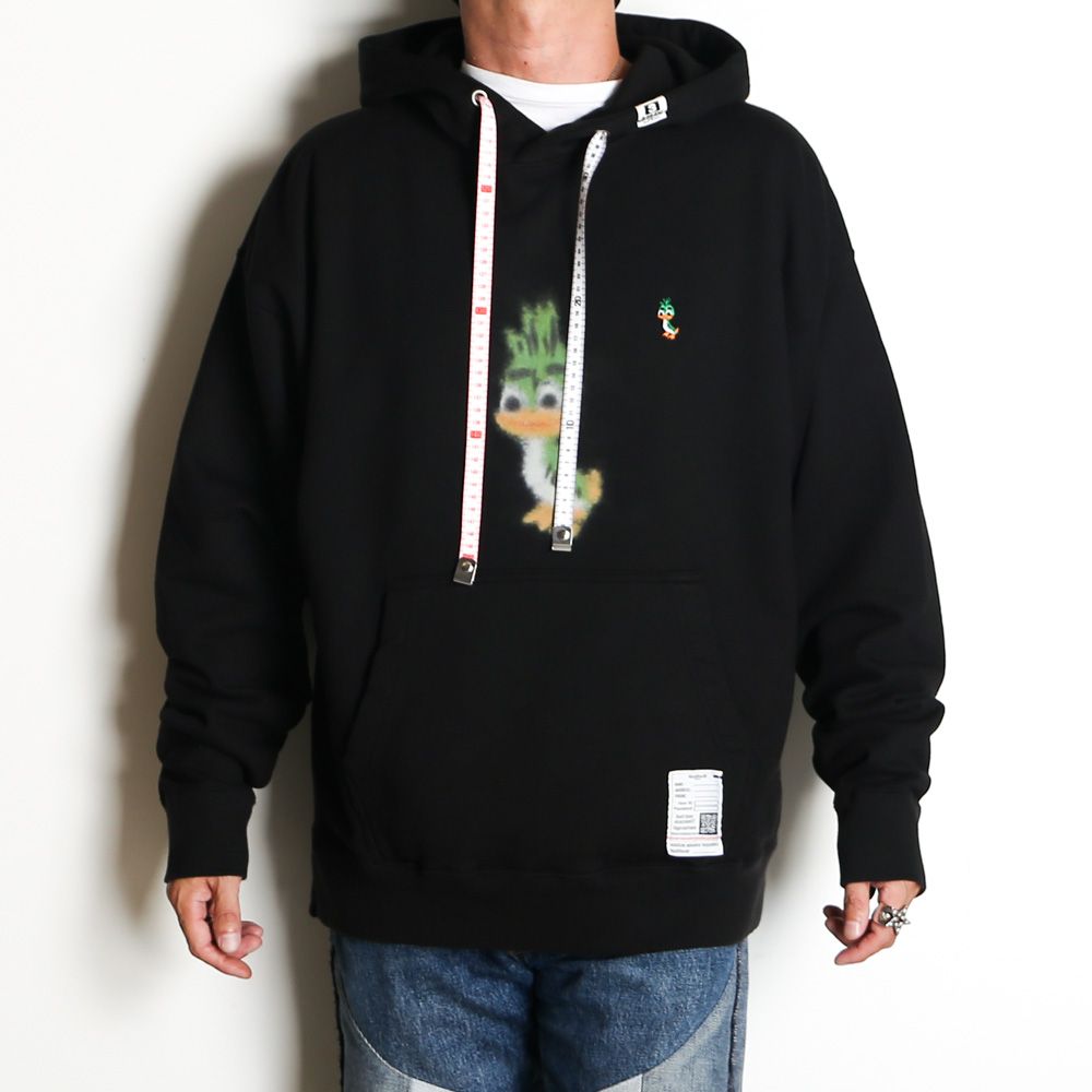 Leon Printed Hoodie - Black / レオン プリント フーディー / J17HD781