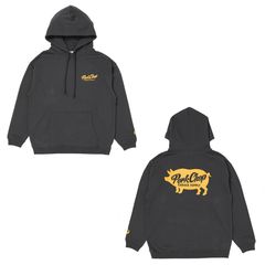 SCRIPT PORK HOODIE - ASH BLACK / プルオーバーパーカー