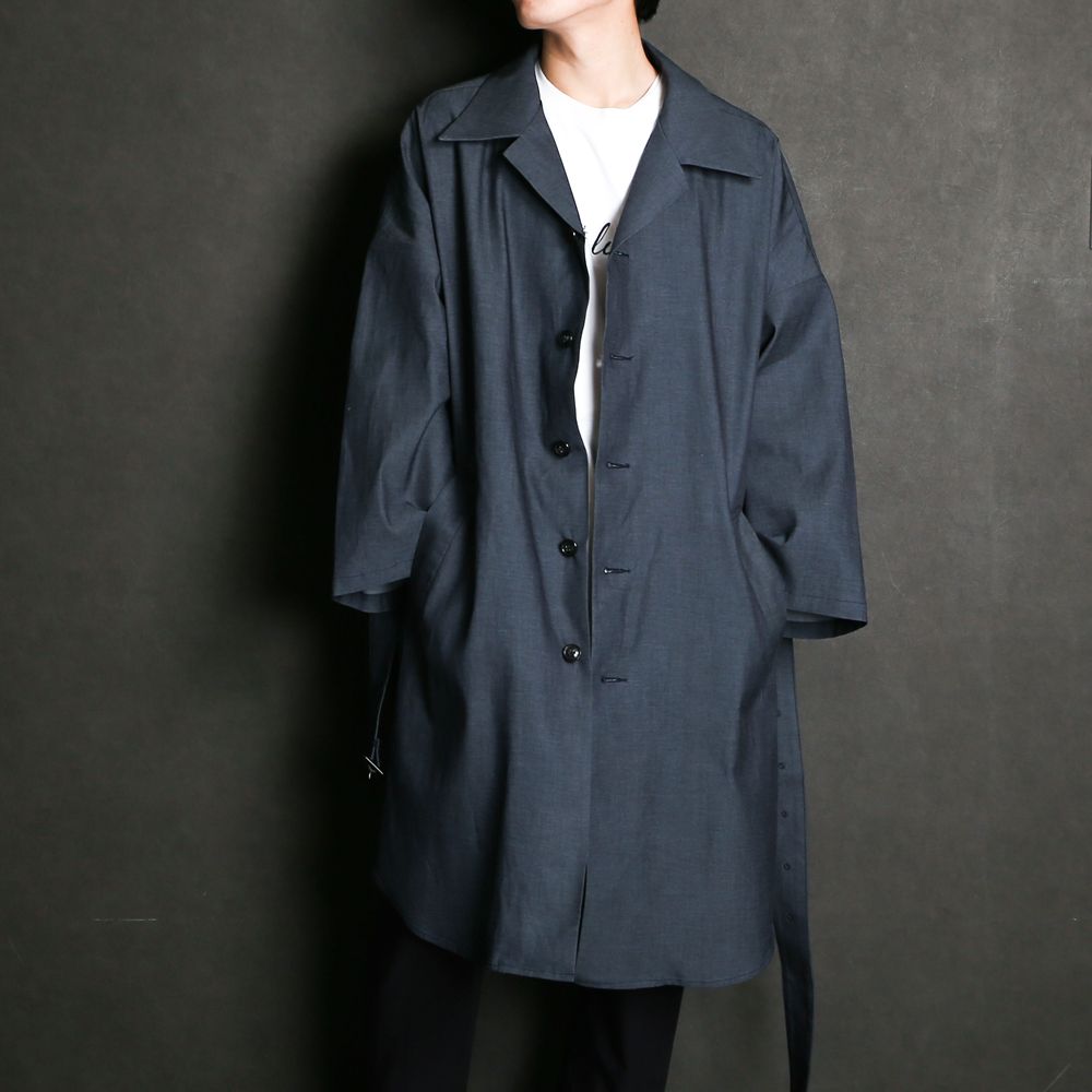 superNova. - 【ラスト1点-サイズM】 Belted shop coat - 7oz tencel