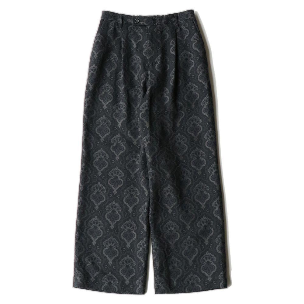 superNova. - Wide Utility trouser - Damask jacquard - Black