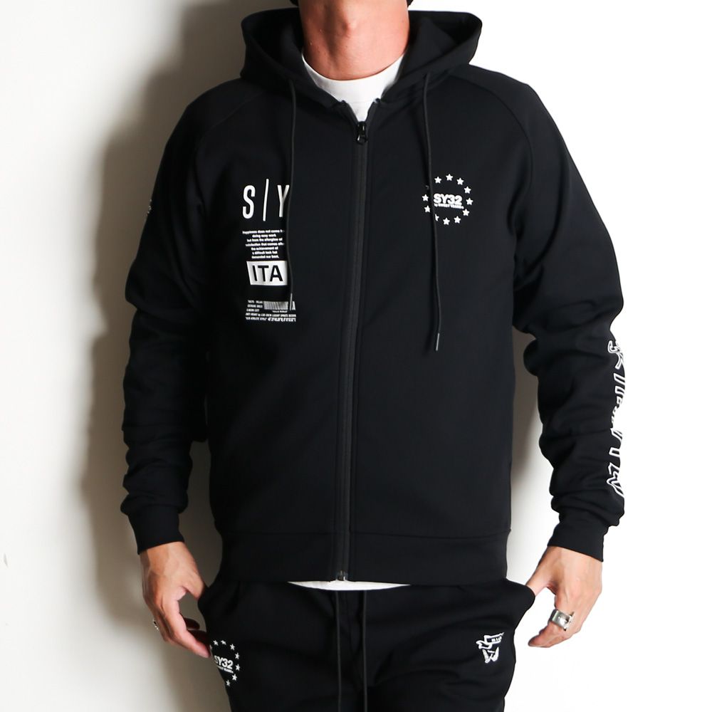 SY32 by SWEET YEARS - MULTI LOGO HIGH QUALITY ZIP HOODIE / ジップアップ パーカー /  14504 | chemical conbination