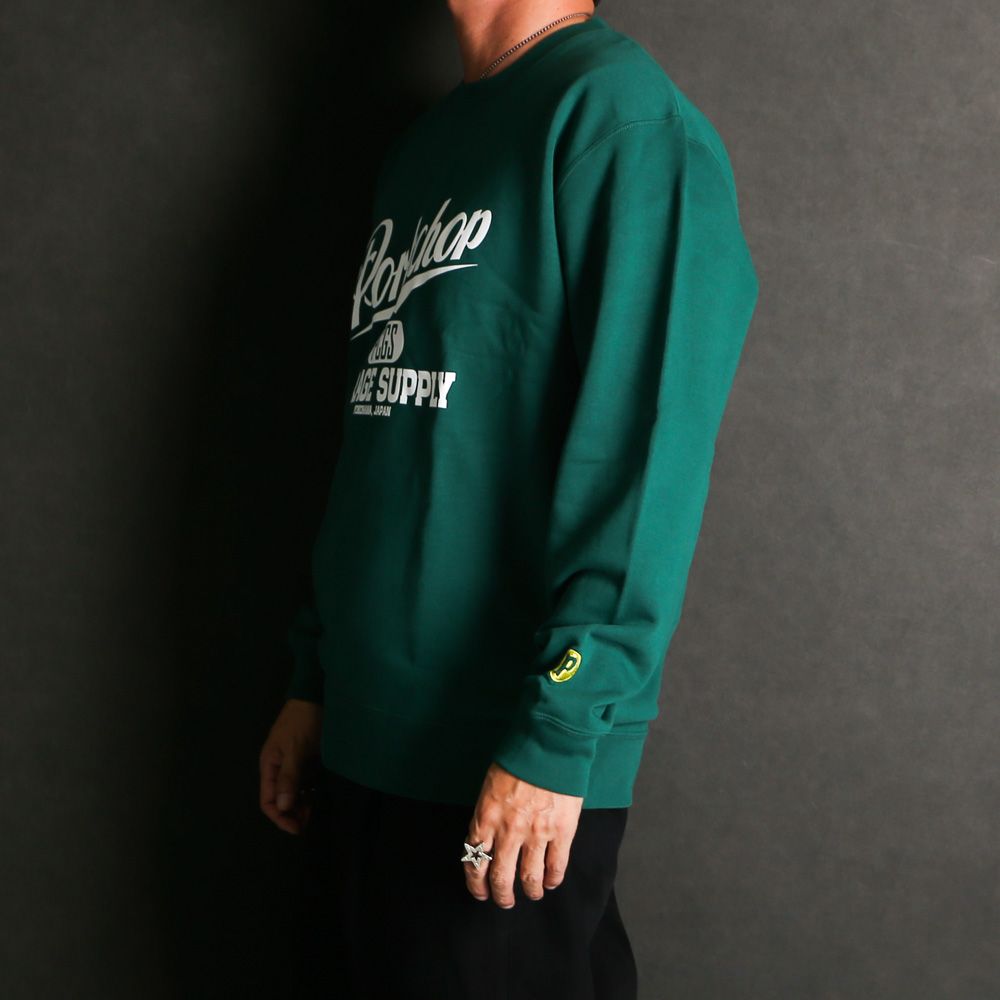SCRIPT COLLEGE SWEAT - GREEN / スウェット