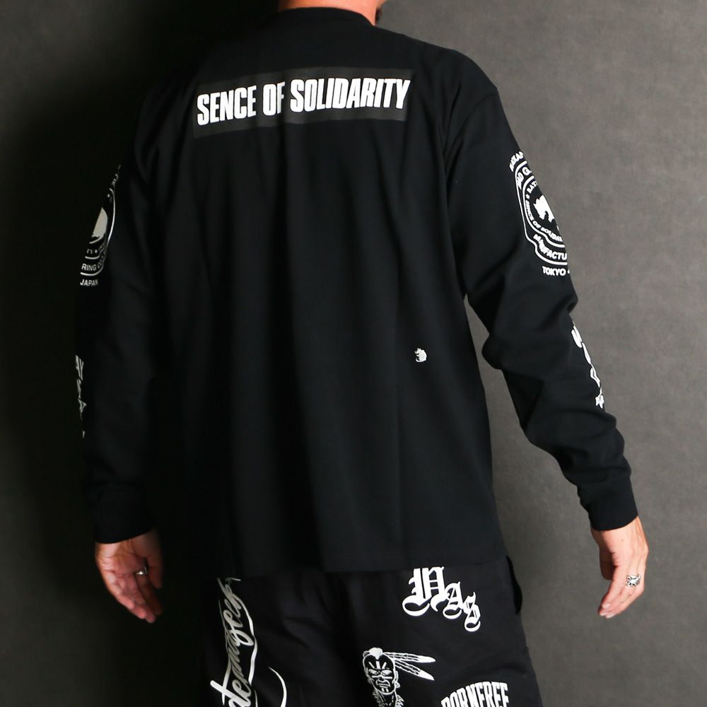 RATS - TWO WHEEL L/S TEE - BLACK / ロングスリーブ Tシャツ