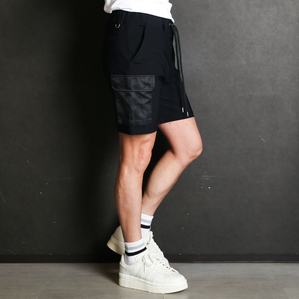 DARRELL CARGO SHORTS - BLACK / カーゴ ショートパンツ / RC40-HP-005