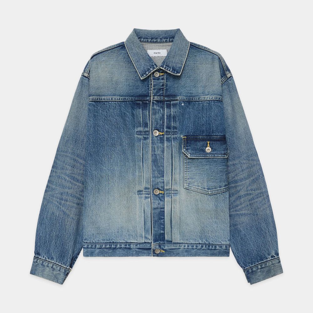 TYPE-1 DENIM JACKET - USED WASHED / オーガニックコットン 13.5oz セルビッチデニム - TYPE-1 デニムジャケット / M25C02BL02C