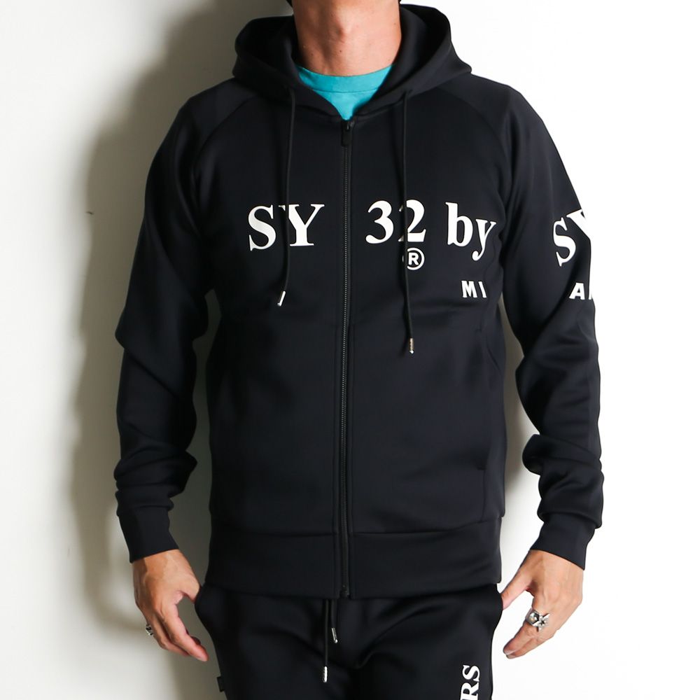 DOUBLEKNIT SEPARATE GRAPHIC ZIP HOODIE / ジップアップ パーカー / 15515