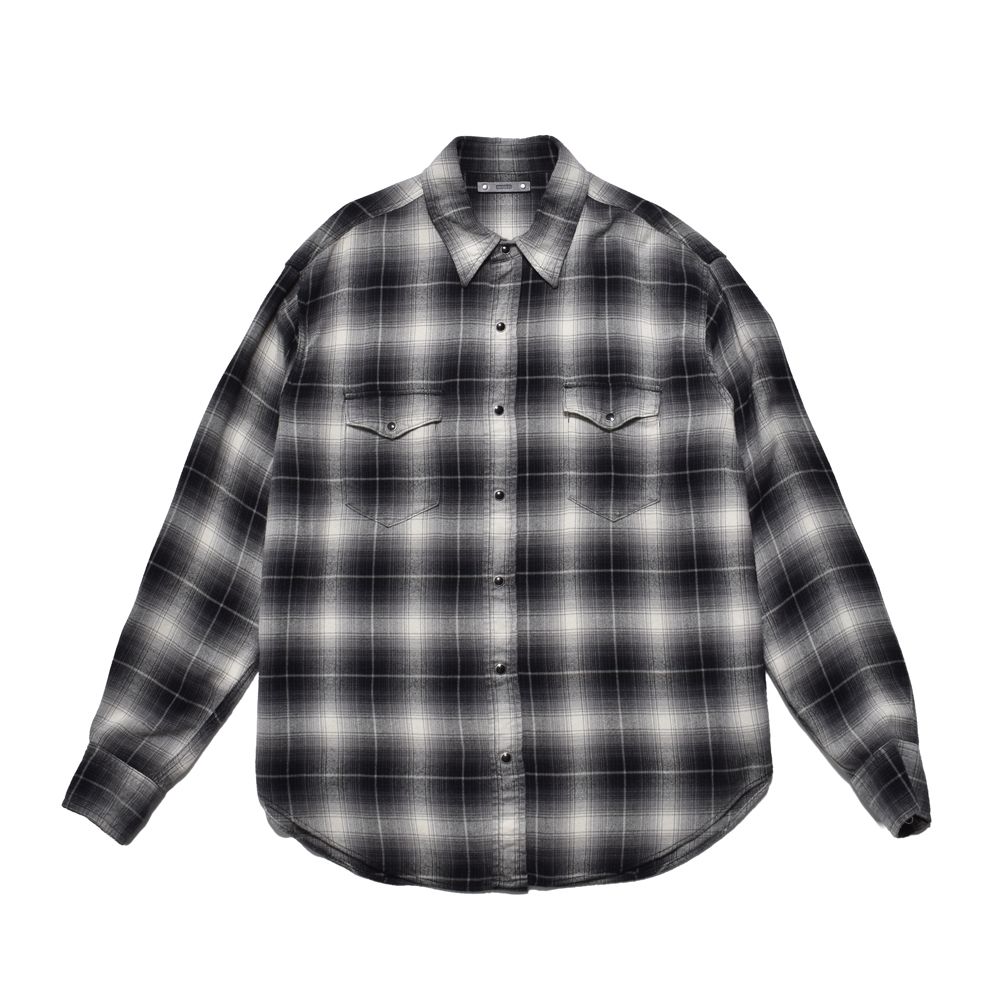 R.Flannel Ombre Western Shirt  - BLT / MDFBF10502