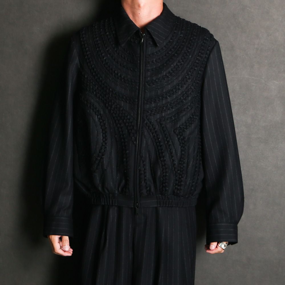 "Jomon Relief" Zip-Up Blouson - Black / ジップアップブルゾン / TA26AW-BL049