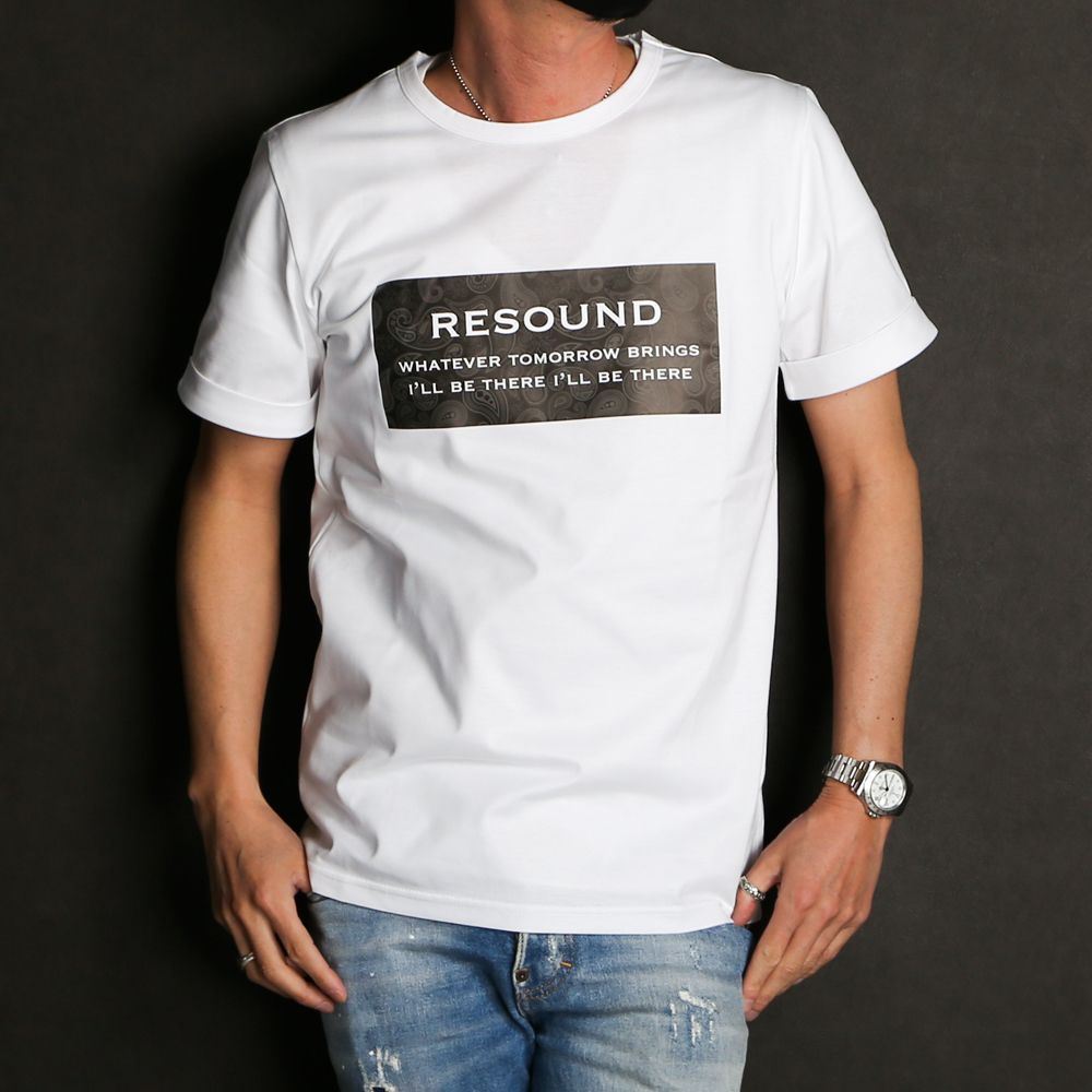 RESOUND CLOTHING - BANDANA BOX ROGO ROLL UP JERSEY TEE / プリントT