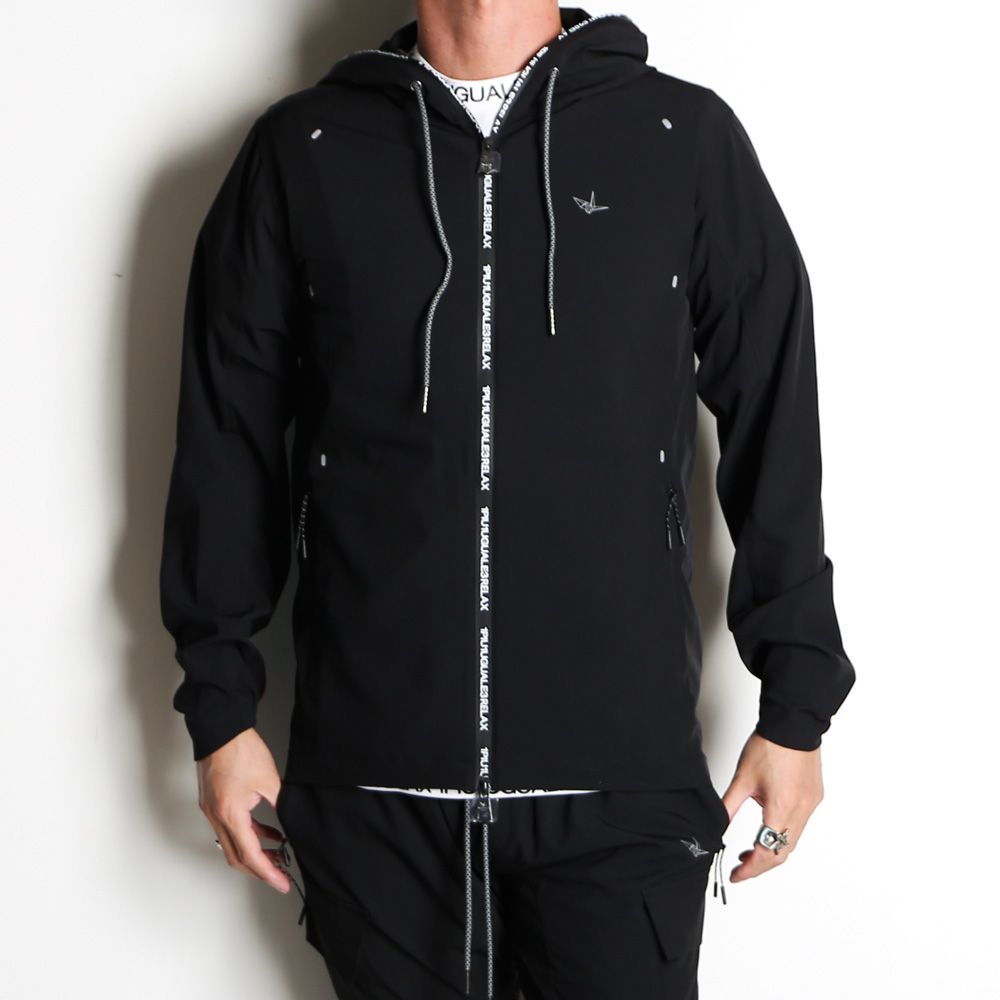 1PIU1UGUALE3 RELAX - LOGO ZIP LIGHT HOODIE / ロゴジップ ランニング