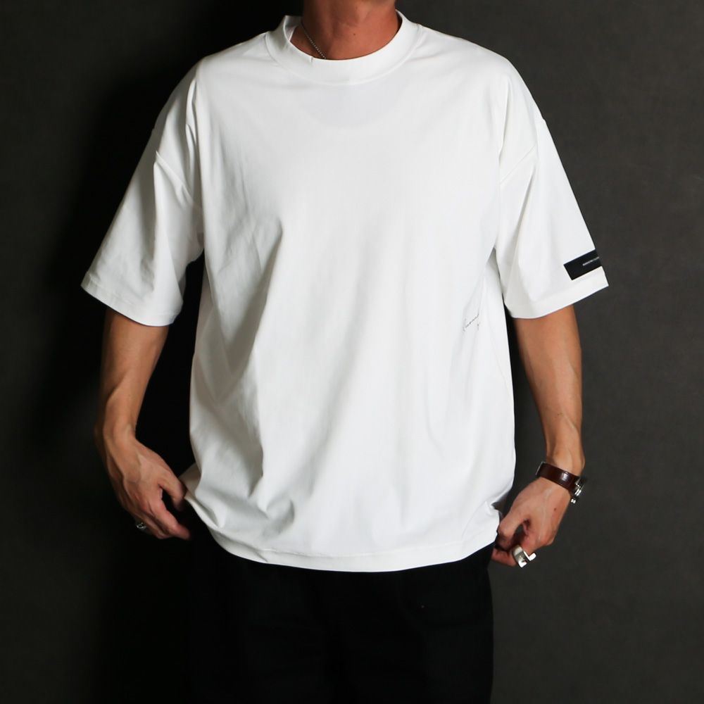 SIDE RC OVER TEE - WHITE / オーバーサイズ ナイロンTシャツ / RC39-T-004