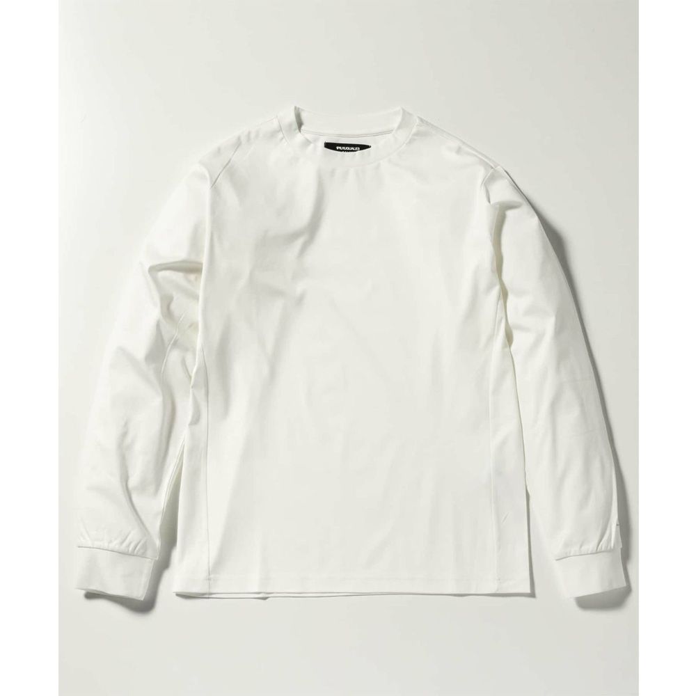 SUPER MERCERIZED LONG SLEEVE T-SHIRT - WHITE / ダブルシルケット ベーシック ロングスリーブTシャツ / UST-24059
